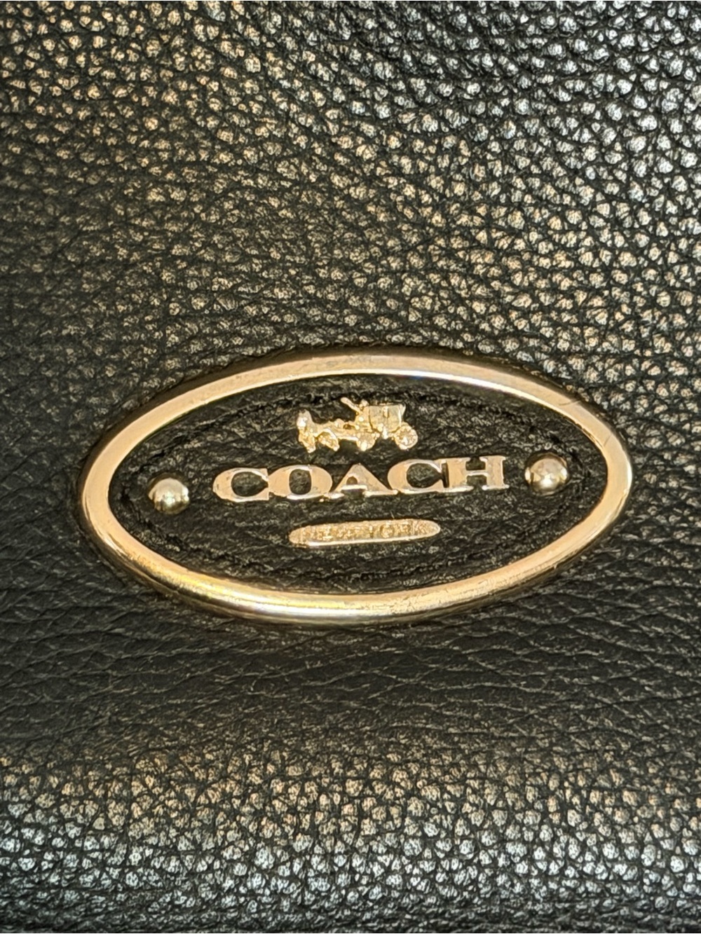 Coach Black Pebbled Leather Shoulder Bag with Silver Hardware - Picture 2 of 6